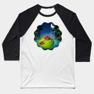 Ladybugs Under The Moon Baseball T-Shirt